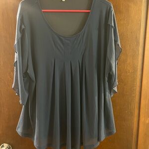 Elegant Navy Blue Women's Top
